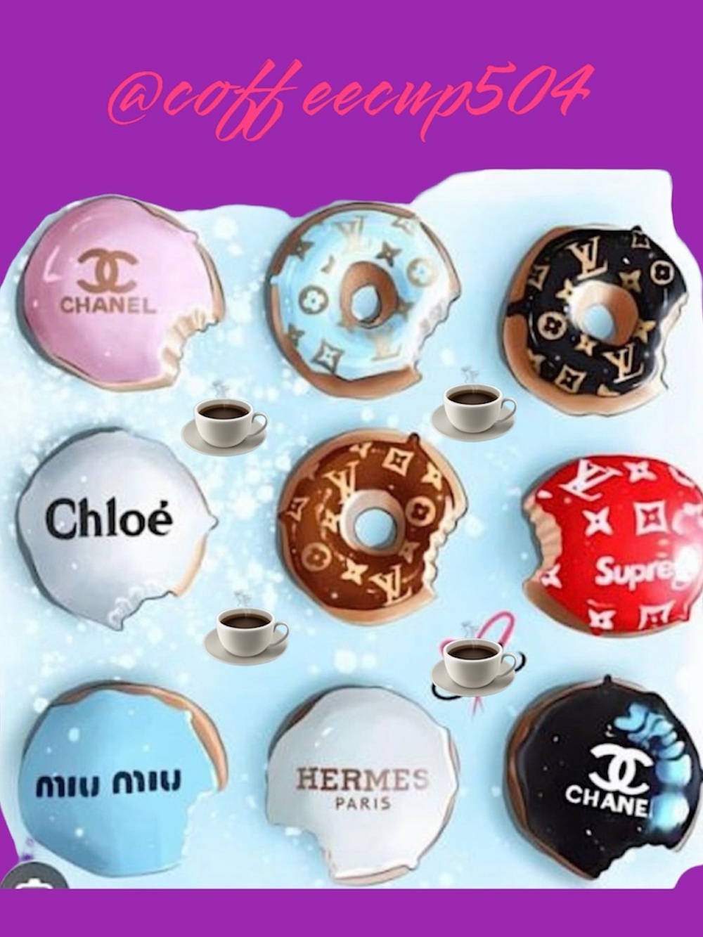 Louis Vuitton Brown and Black Donut Charm Print